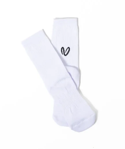 White Unisex Throwback Sock