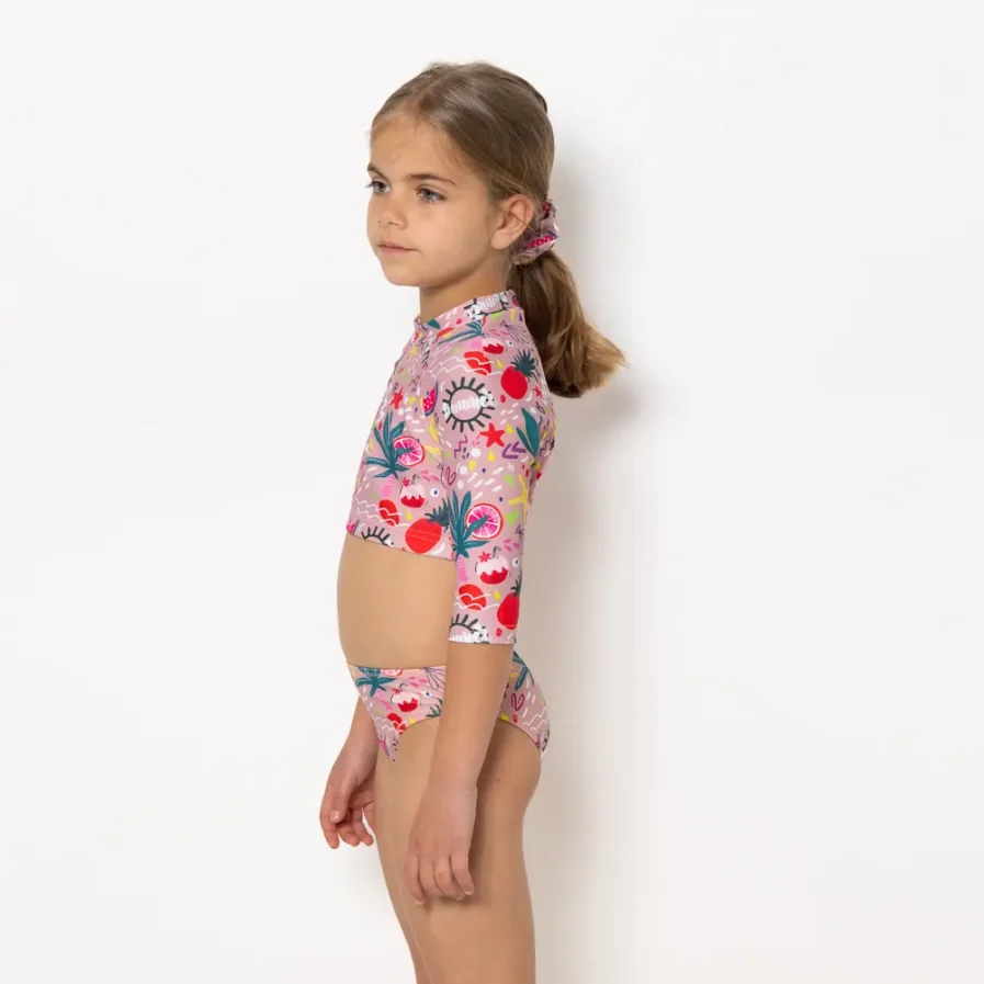Girls Long Sleeve Crop Top Bikini Bloomtide