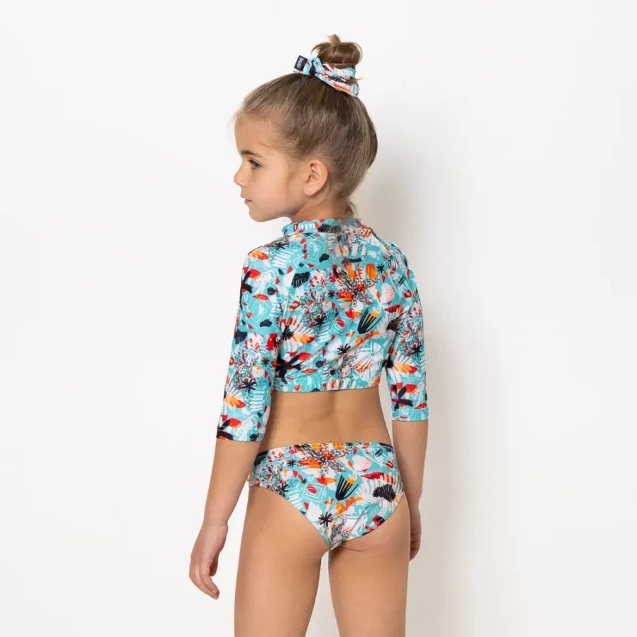 Girls Long Sleeve Crop Top Bikini Soléa