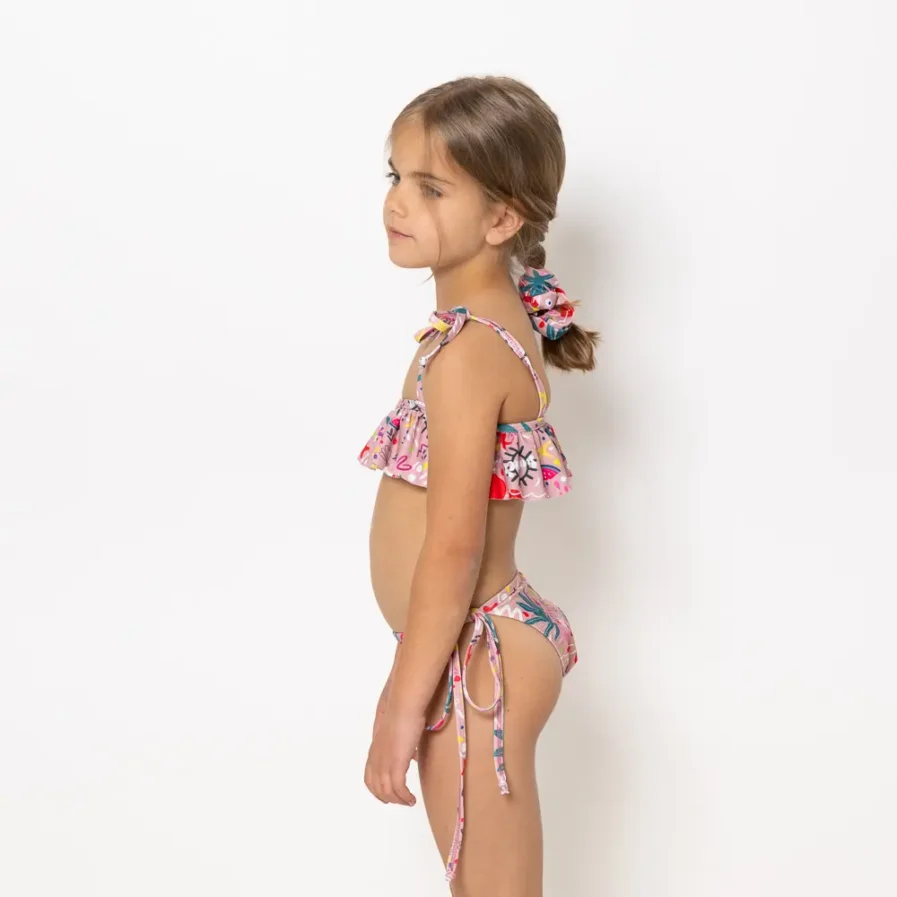 Girl's Ruffled Bikini Bloomtide