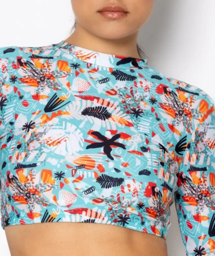 Women Long Sleeve Crop Top Bikini Soléa