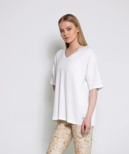 White Top in V Neckline