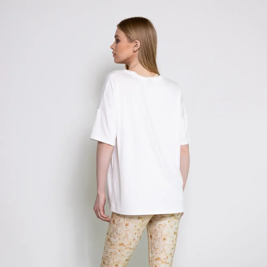 White Top in V Neckline