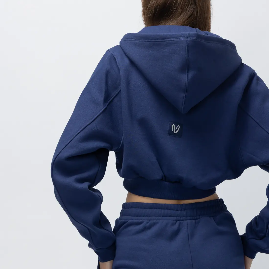 Women’s Blueberry Cropped Zip Up Hoodie 2