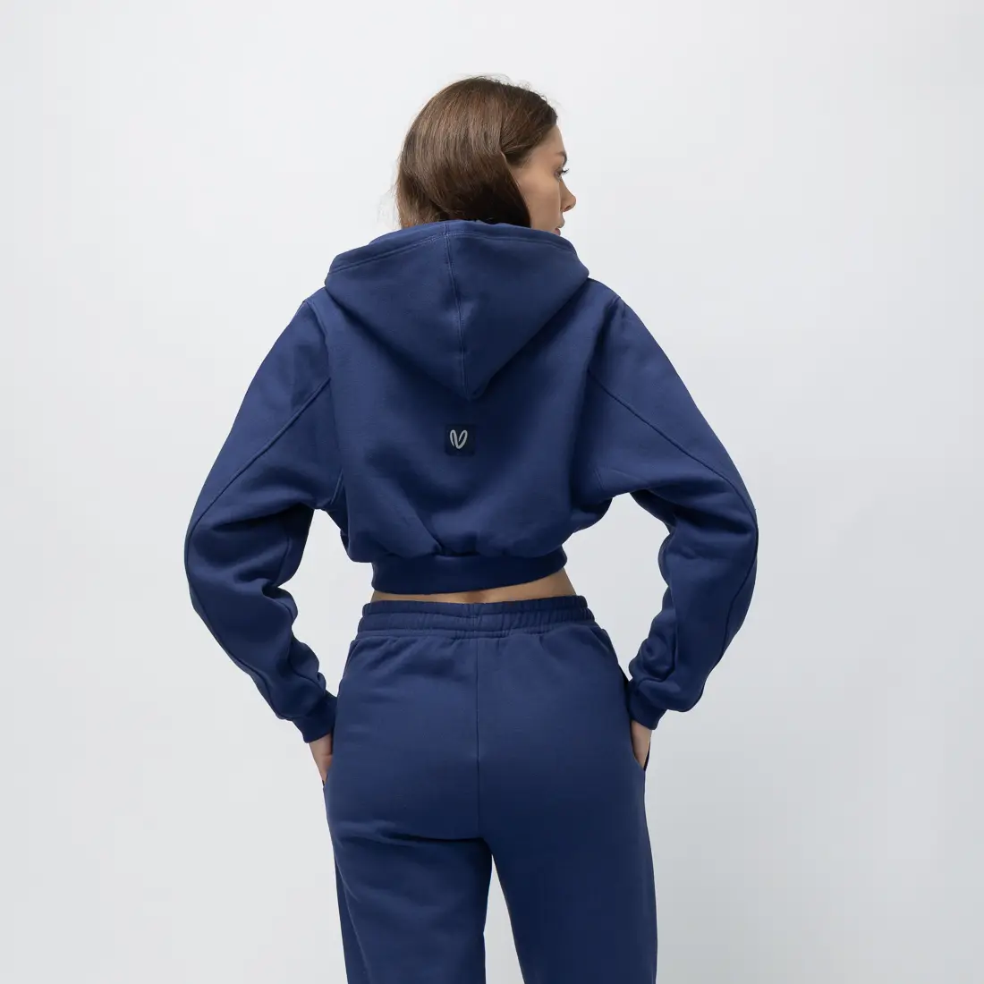 Women’s Blueberry Cropped Zip Up Hoodie 4