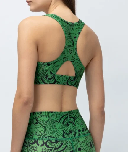 Women’s Green Totemia Sports Bra Top