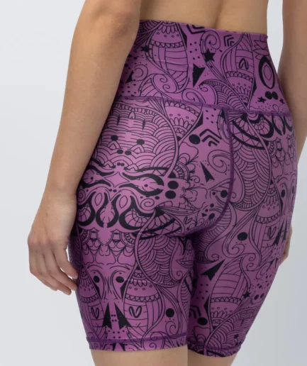 Women’s Purple Totemia High-Waist Biker Short