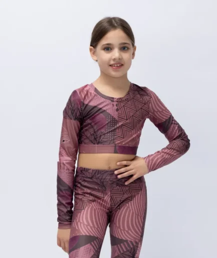 Girls’ Long Sleeve Crop Top Pastel Within | Vasiliki