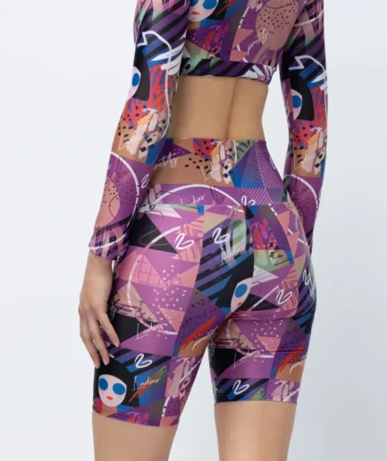 Women’s High-Waist Biker Short Violet Seen | Vasiliki