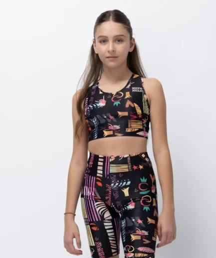 Girls’ Crop Top Black Ease | Vasiliki