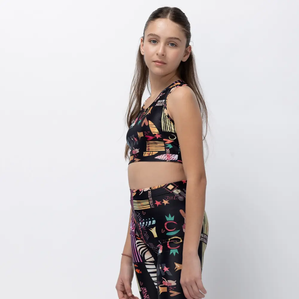 Girl’s Crop Top Black Ease 3