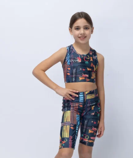 Girls’ Crop Top Blue Ease | Vasiliki