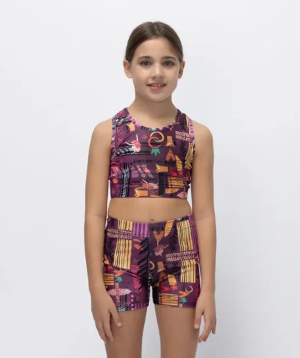 Girls’ Crop Top Pastel Purple Ease | Vasiliki