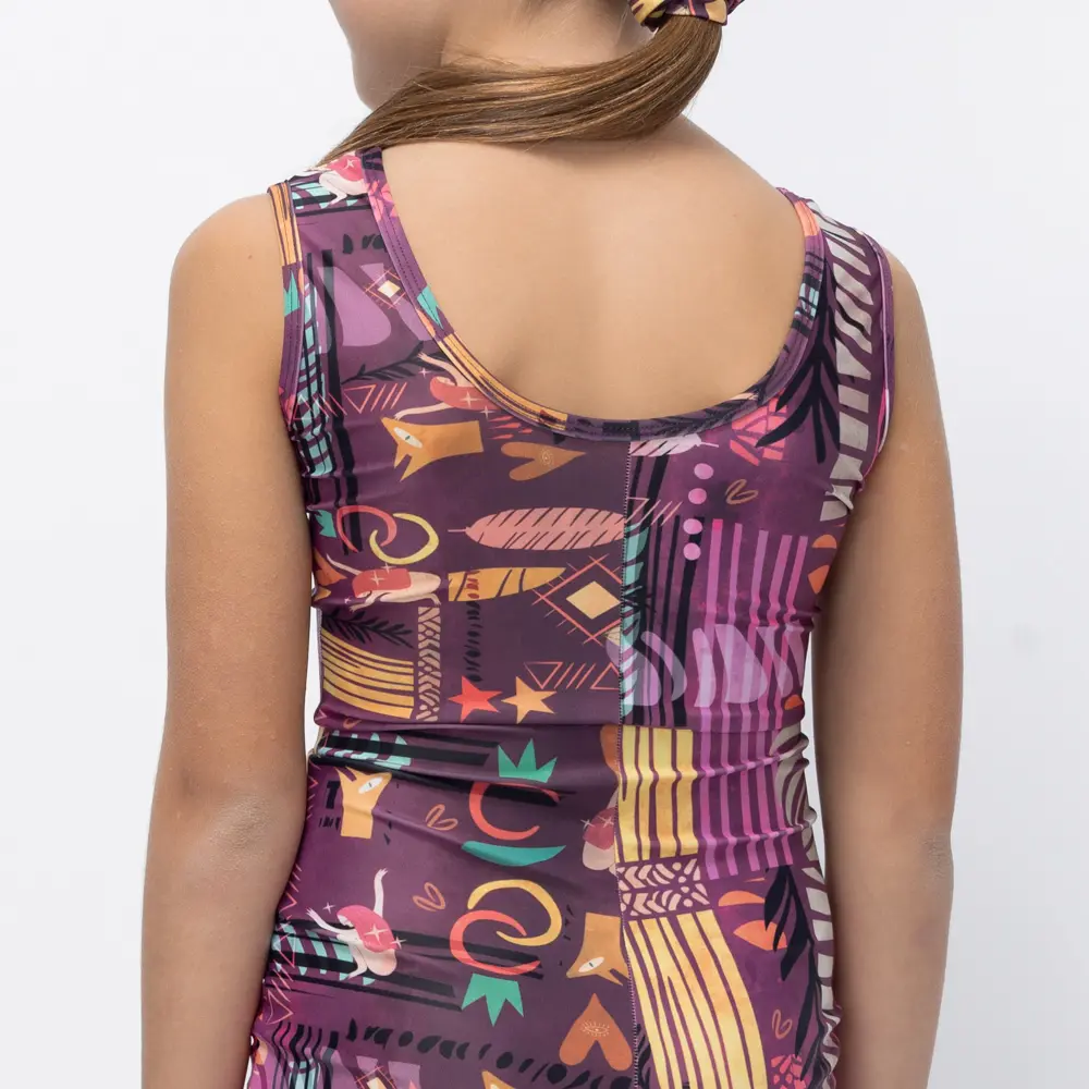 Girls’ Unitard Pastel Purple Ease Vasiliki 4