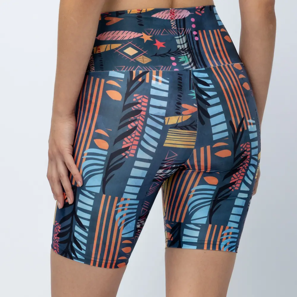 Women’s High-Waist Biker Short Blue Ease Vasiliki 1