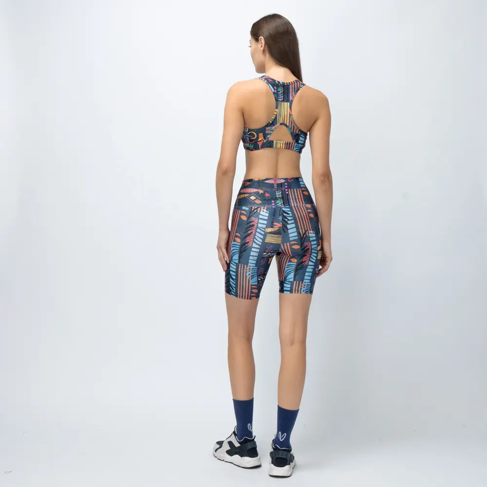 Women’s High-Waist Biker Short Blue Ease Vasiliki 3