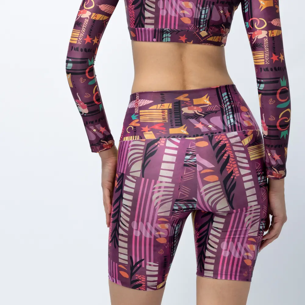 Women’s High-Waist Biker Short Pastel Purple Ease Vasiliki 1