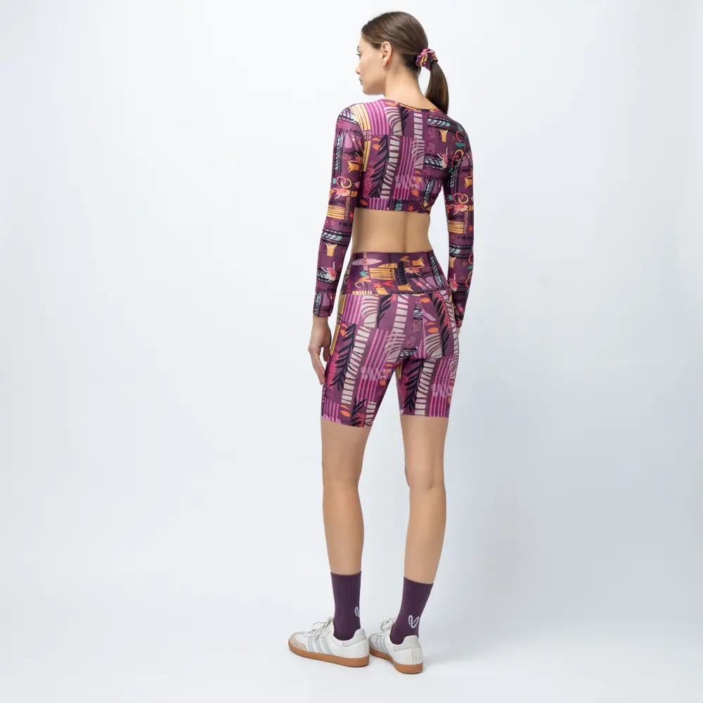 Women’s High-Waist Biker Short Pastel Purple Ease Vasiliki 3