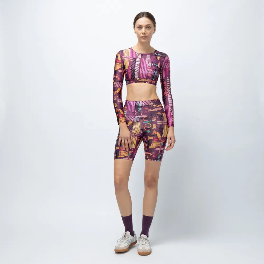 Women’s High-Waist Biker Short Pastel Purple Ease Vasiliki 4