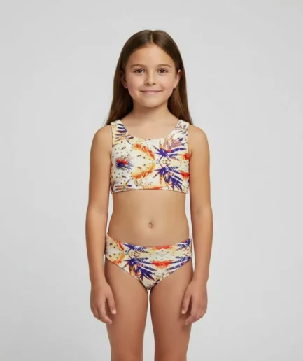Girls' Swimwear Crop Top Bikini Set Goldenplay | Vasiliki