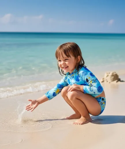 Girls' Swimwear Long Sleeve Crop Top Bikini Set Waveplay | Vasiliki