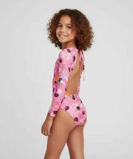 Girls' Swimwear One Piece Long Sleeve Bodysuit Juicydive | Vasiliki