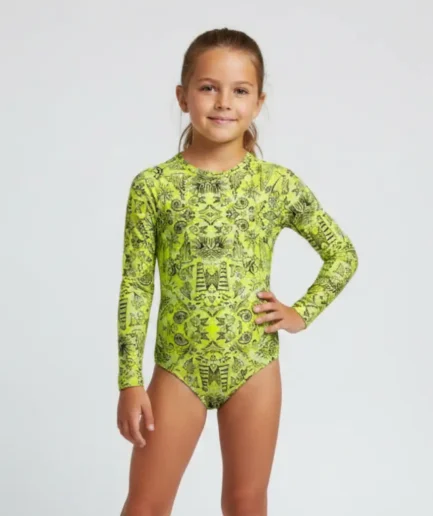 Girls' Swimwear One Piece Long Sleeve Bodysuit Lightplay | Vasiliki
