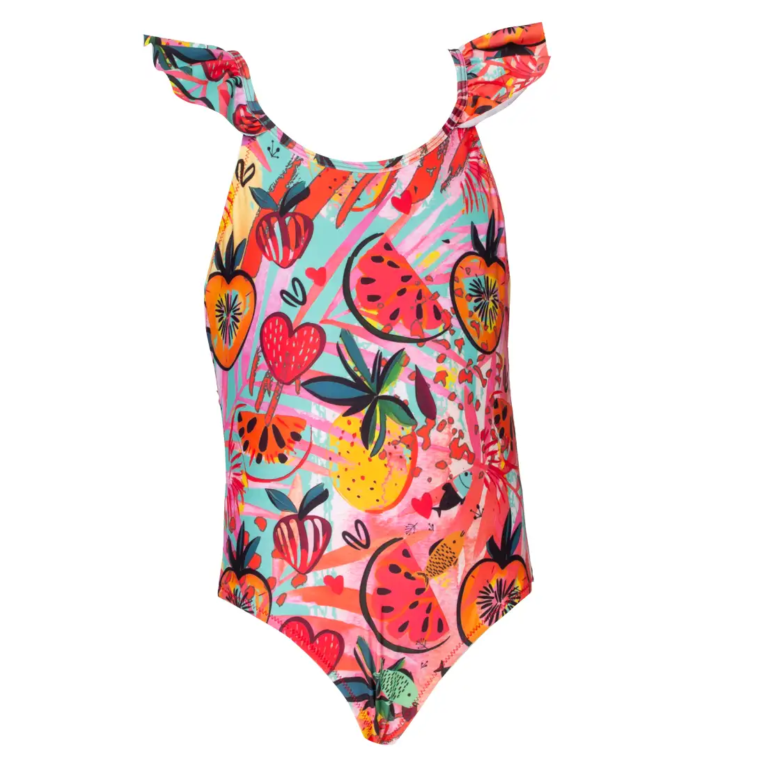 Girls' Swimwear One Piece Swimsuit Pleated Joypop Vasiliki 1