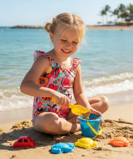 Girls' Swimwear One Piece Swimsuit Pleated Joypop | Vasiliki