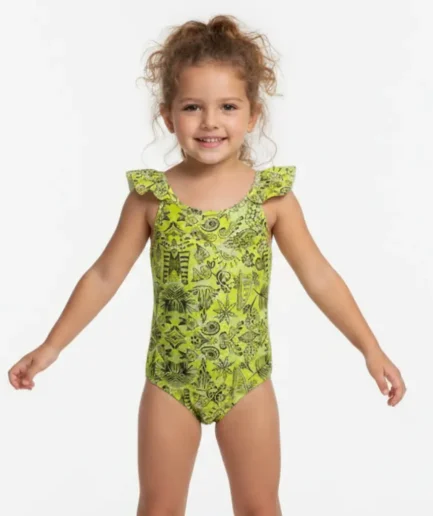 Girls' Swimwear One Piece Swimsuit Pleated Lightplay | Vasiliki