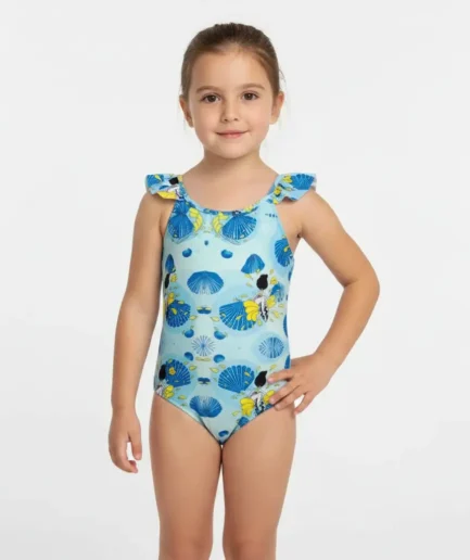 Girls' Swimwear One Piece Swimsuit Pleated Waveplay | Vasiliki