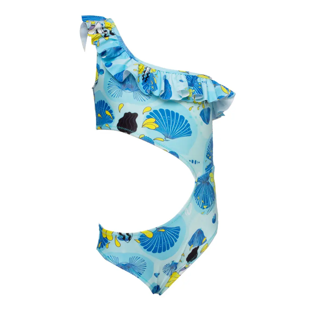 Girls' Swimwear One Shoulder Cut Out Waveplay Vasiliki 1