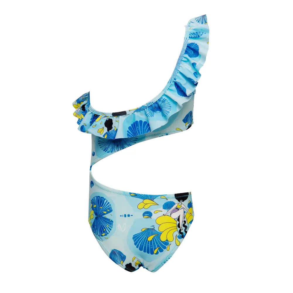 Girls' Swimwear One Shoulder Cut Out Waveplay Vasiliki 2