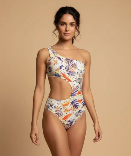 Women’s Swimwear One Shoulder Cut Out Goldenplay | Vasiliki