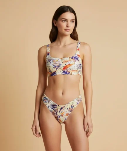 Women’s Swimwear Square Neck Bikini Set Goldenplay | Vasiliki