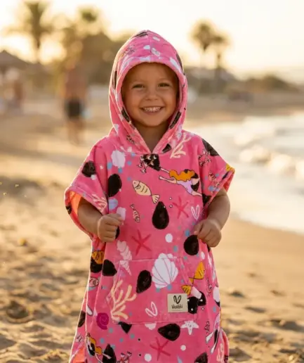 Girls’ Hooded Terry Poncho Juicydive | Vasiliki