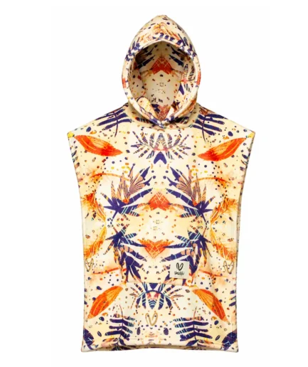 Girls’ Hooded Terry Poncho Goldenplay | Vasiliki