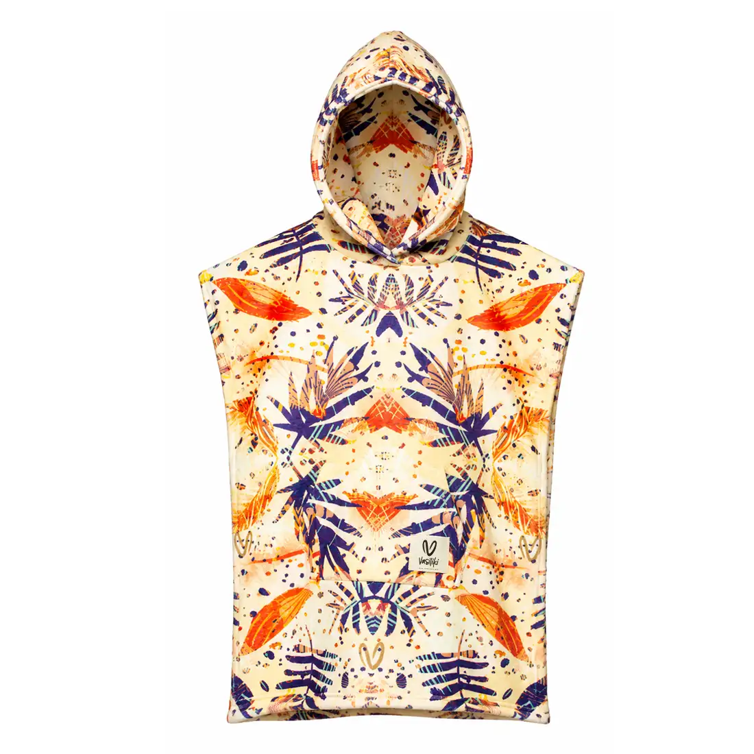 Girls’ Hooded Terry Poncho Goldenplay Vasiliki