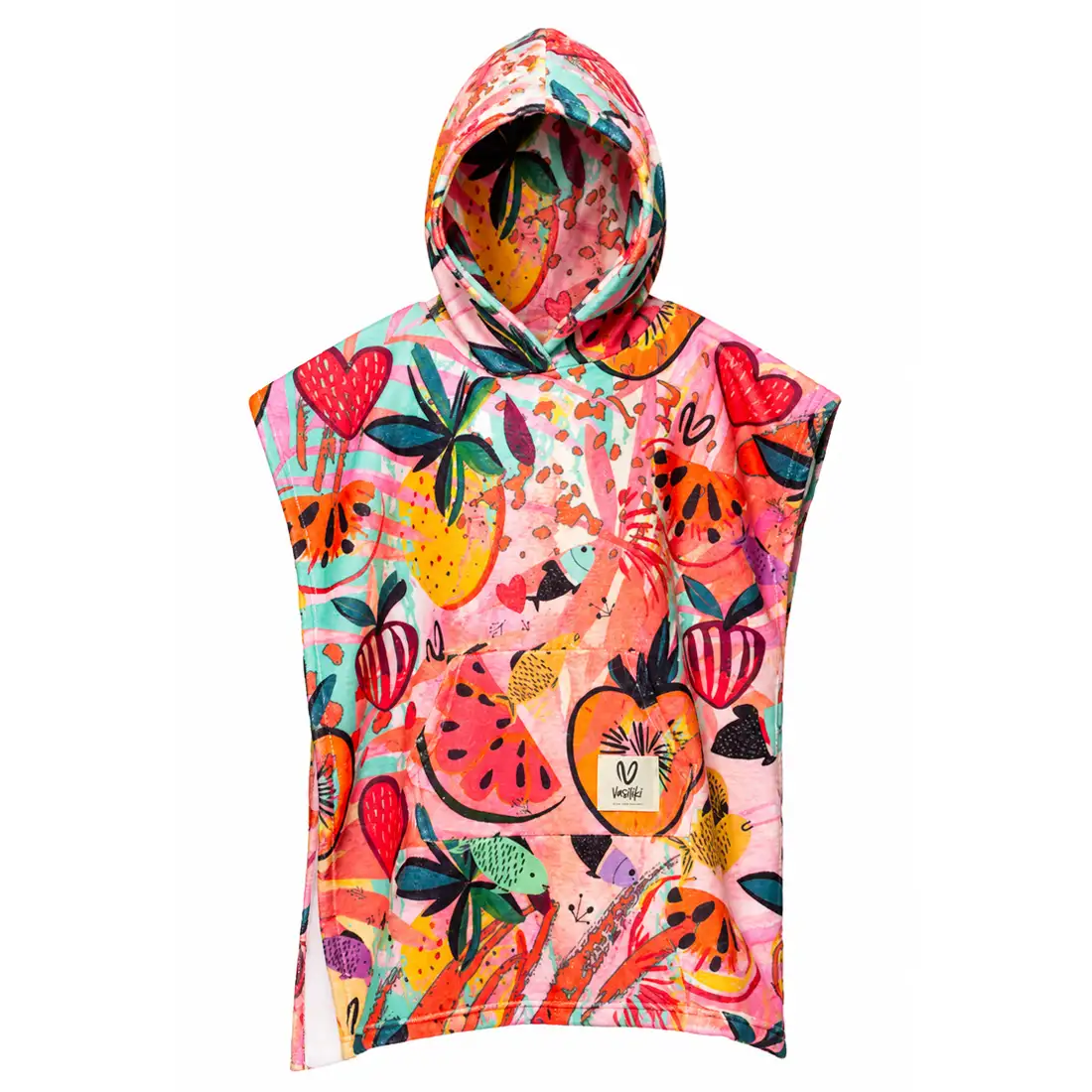 Girls’ Hooded Terry Poncho Joypop Vasiliki