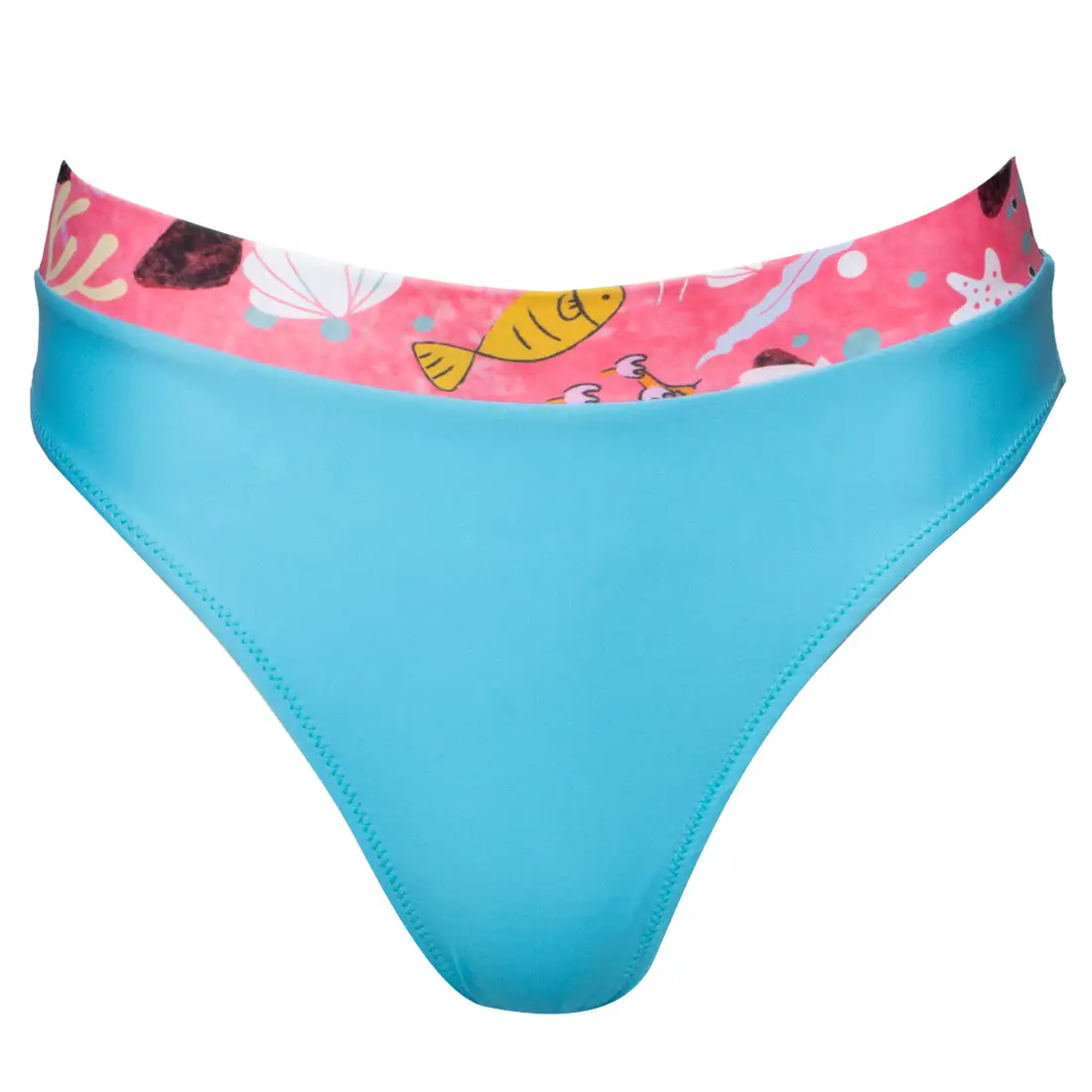 Women’s Bikini Bottom Printed Waistband Juicydive Vasiliki 1