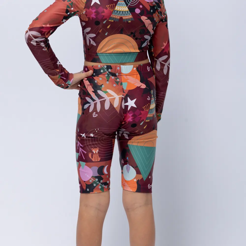 Girls’ Biker Short Chocolate Rooted Vasiliki - 1