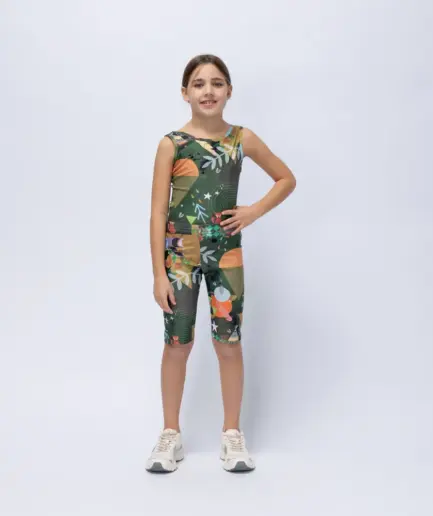Girls’ Biker Short Green Rooted | Vasiliki