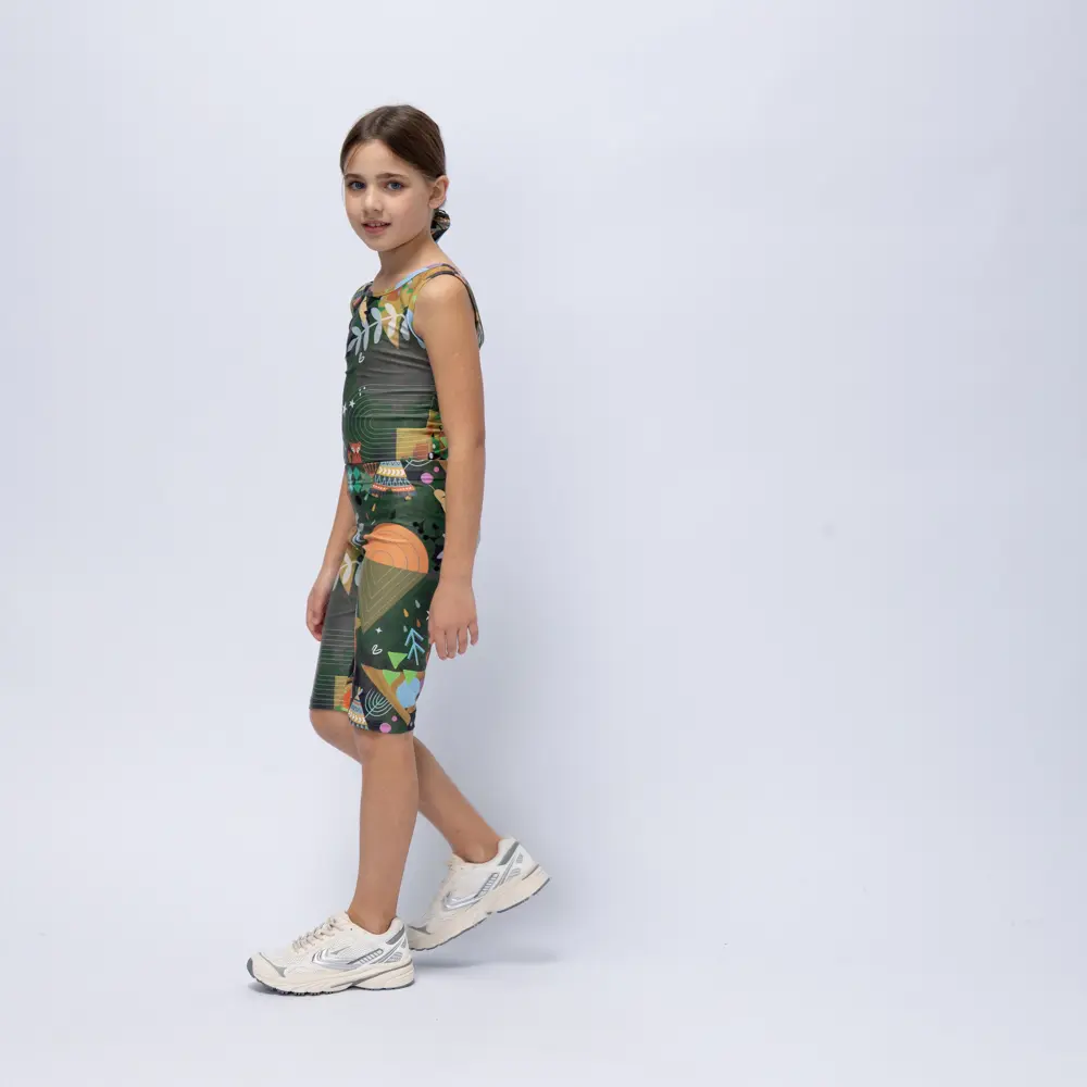Girls’ Biker Short Green Rooted Vasiliki - 2