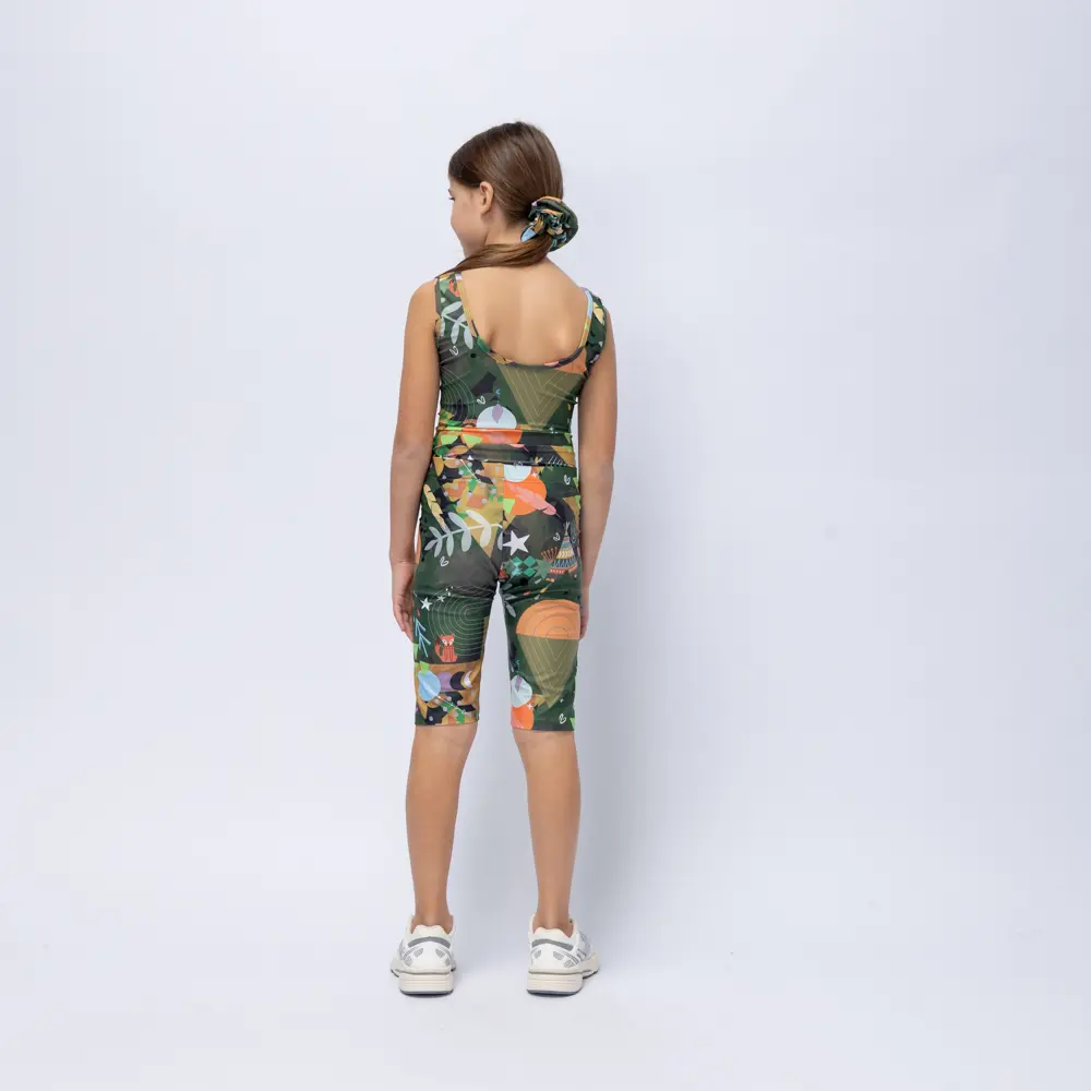 Girls’ Biker Short Green Rooted Vasiliki - 3