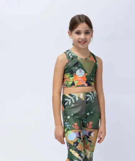 Girls’ Crop Top Green Rooted | Vasiliki