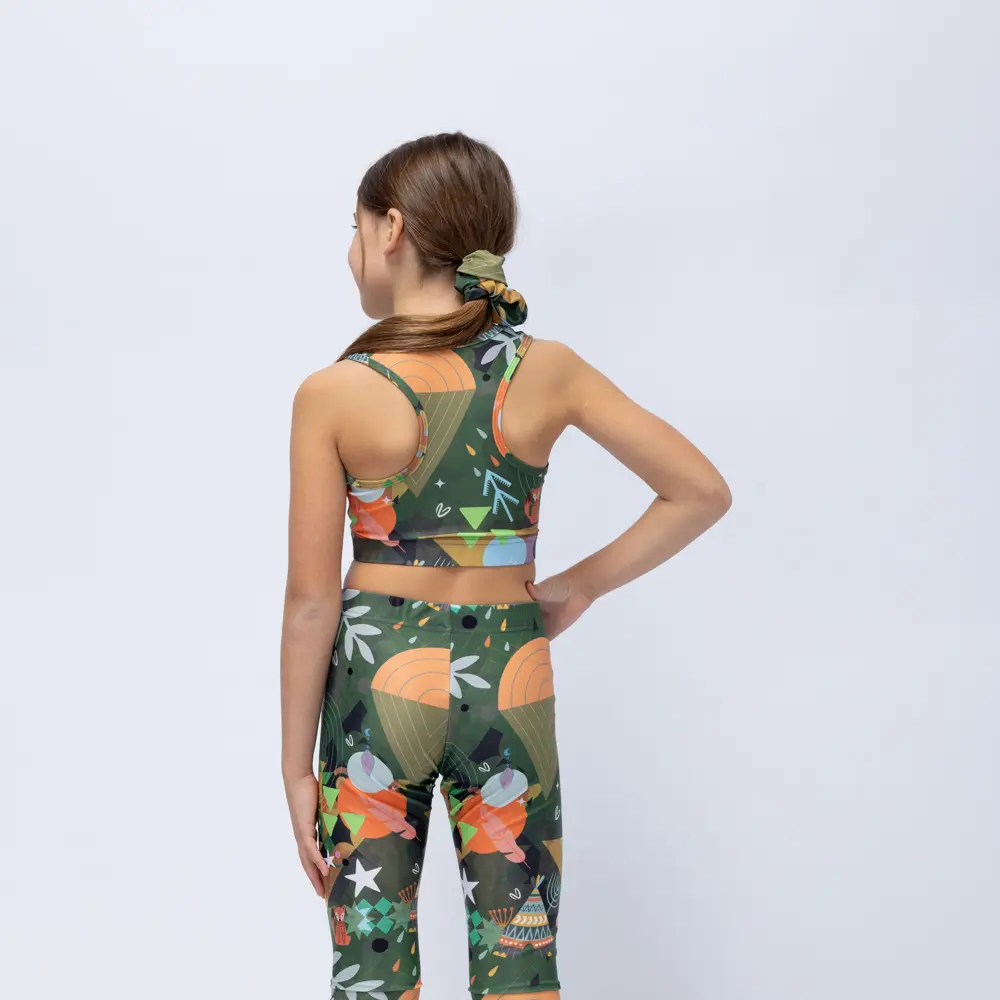 Girl’s Crop Top Green Rooted Vasiliki - 3