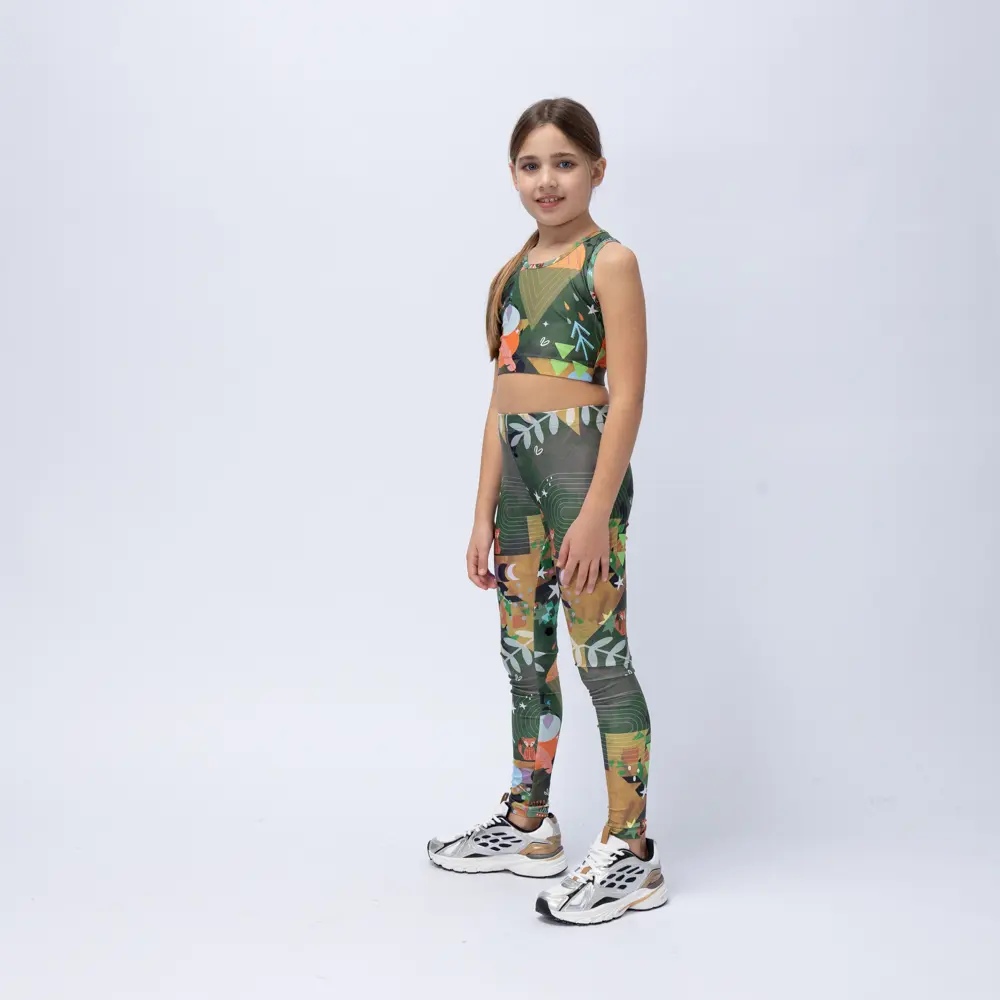 Girl’s Crop Top Green Rooted Vasiliki -4
