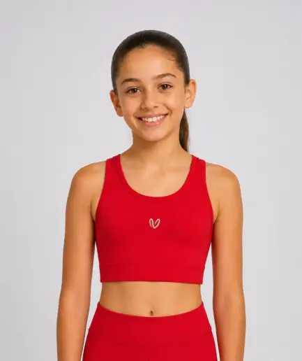 Girls’ Crop Top Sporting Red | Vasiliki