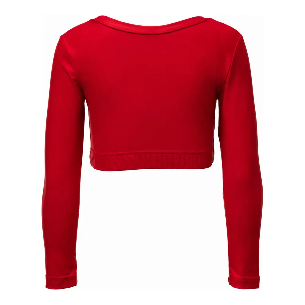 Girls’ Long Sleeve Crop Top Sporting Red Vasiliki - 2