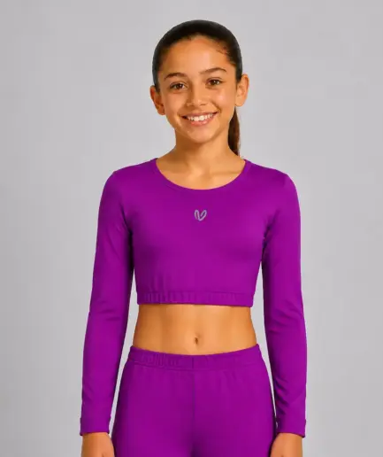 Girls’ Long Sleeve Crop Top Zingara | Vasiliki